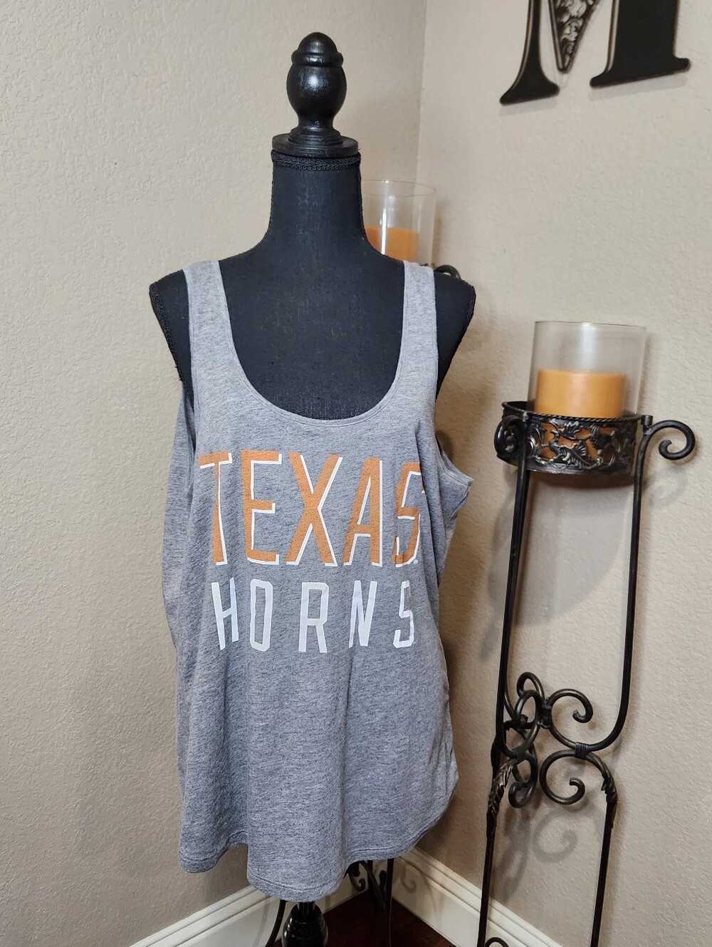 PINK Victoria's Secret Collegiate UT Heather Gray Tank Top NWT Size Large